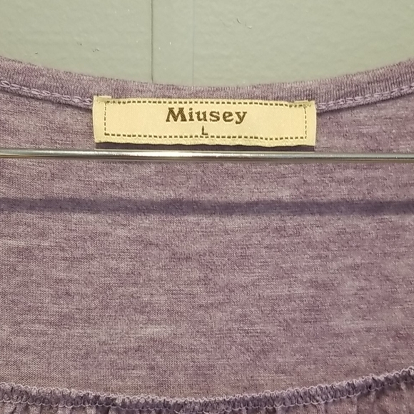 Miusey racer back tank top Sz L Purple - Picture 2 of 6